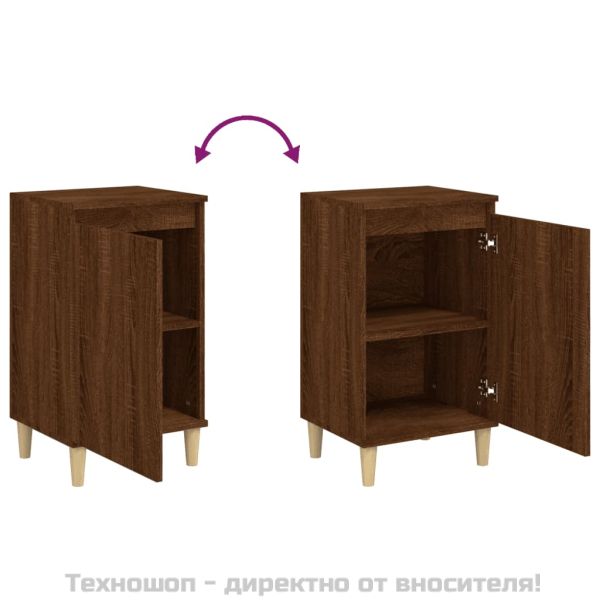 Нощни шкафчета, 2 бр, кафяв дъб, 40x35x70 см, инженерно дърво