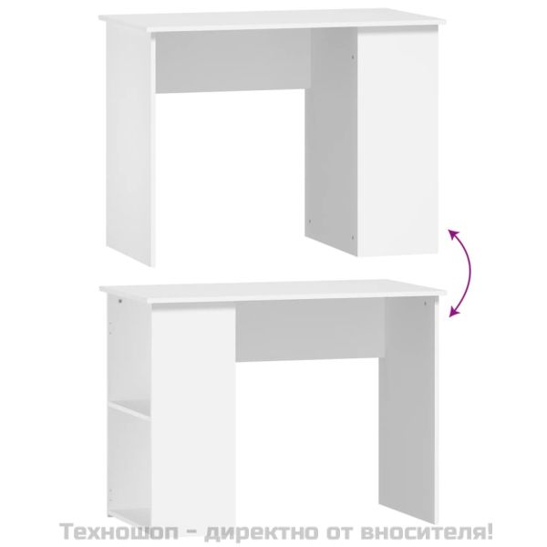 Бюро, бяло, 100x55x75 см, инженерно дърво