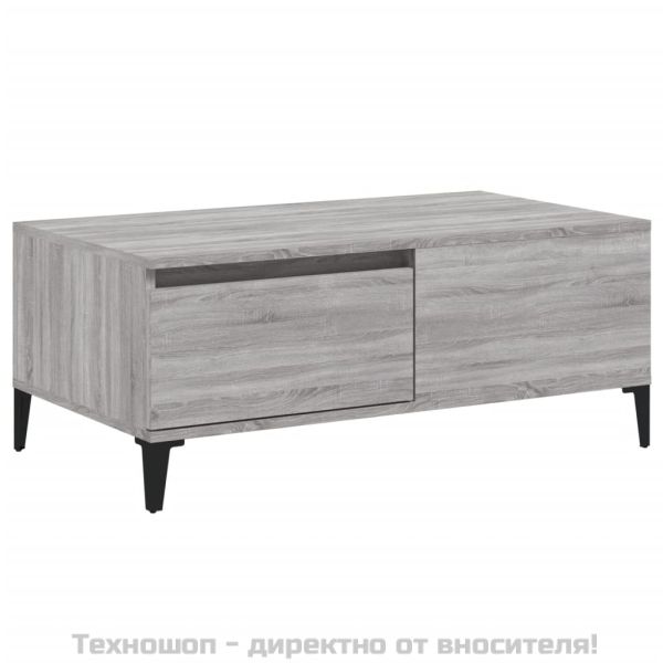Кафе маса, сив сонома, 90x50x36,5 см, инженерно дърво