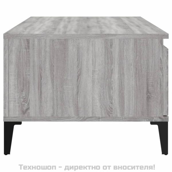 Кафе маса, сив сонома, 90x50x36,5 см, инженерно дърво