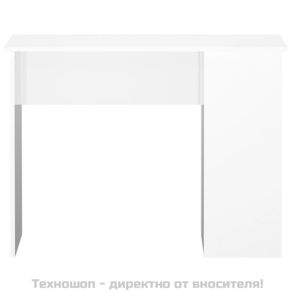 Бюро, бял гланц, 100x55x75 см, инженерно дърво
