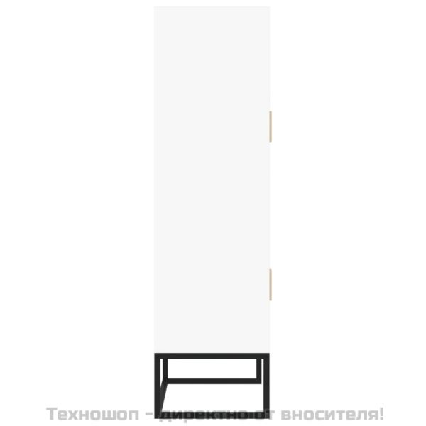 Висок шкаф, бял, 70x35x125 см, инженерно дърво