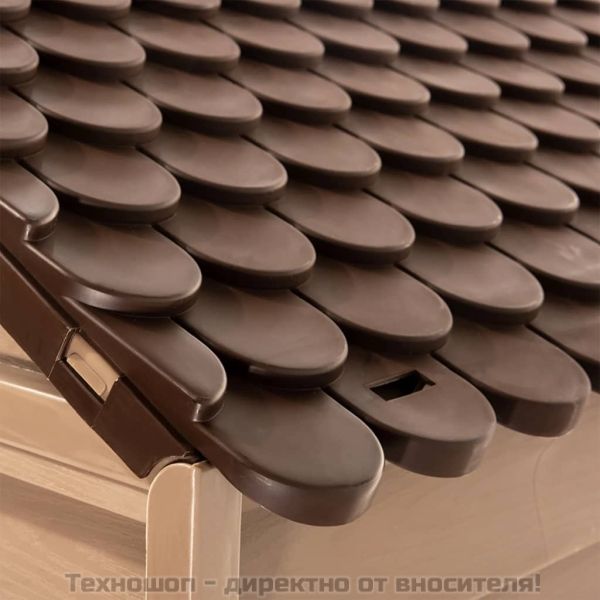 Кучешка колиба, кафява, 86x84x82 см, полипропилен