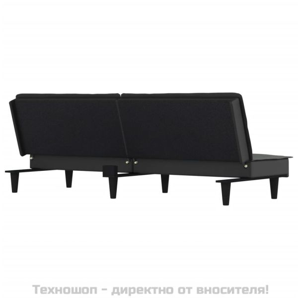 Разтегателен диван, тъмносив, плат