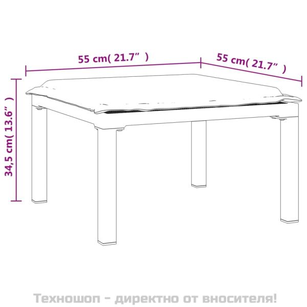 Градински лаундж комплект 4 части черно и сиво полиратан