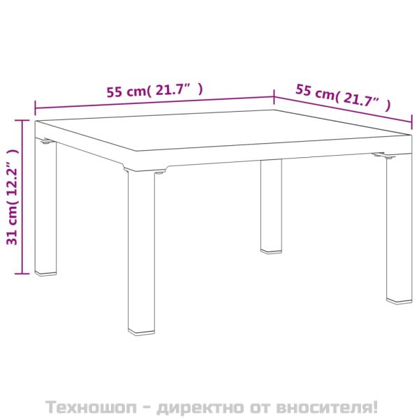 Градински лаундж комплект 4 части черно и сиво полиратан