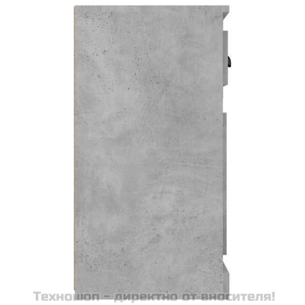 Сайдборд, бетонно сив, 70x35,5x67,5 см, инженерно дърво