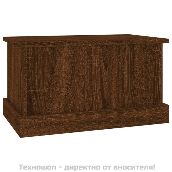 Кутия за съхранение, кафяв дъб, 50x30x28 см, инженерно дърво