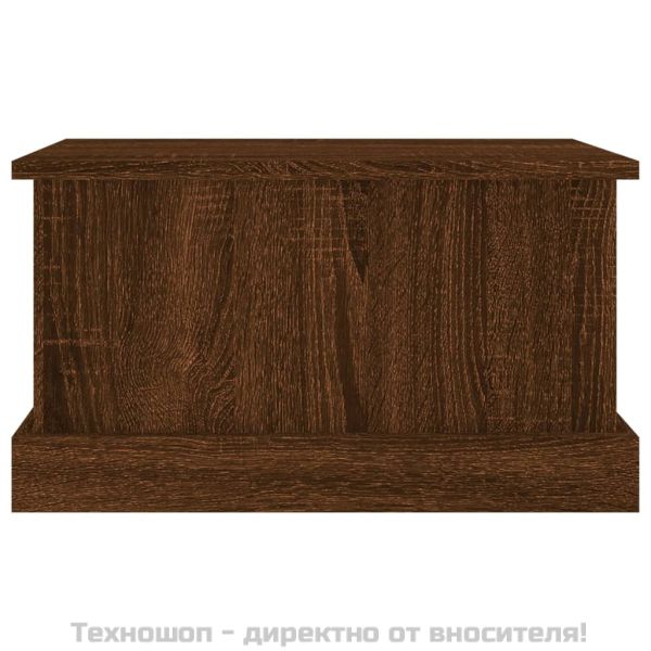 Кутия за съхранение, кафяв дъб, 50x30x28 см, инженерно дърво