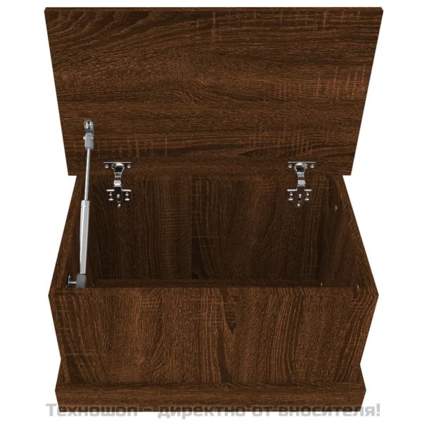 Кутия за съхранение, кафяв дъб, 50x30x28 см, инженерно дърво