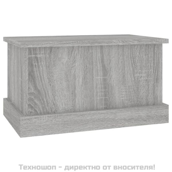 Кутия за съхранение, сив сонома, 50x30x28 см, инженерно дърво
