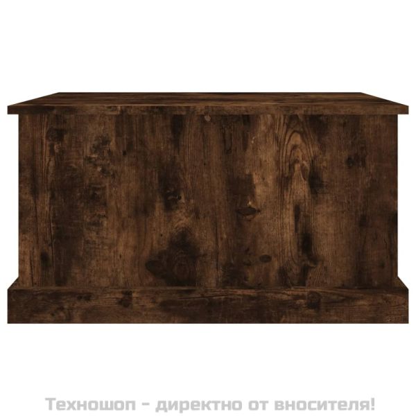 Кутия за съхранение, опушен дъб, 70x40x38 см, инженерно дърво