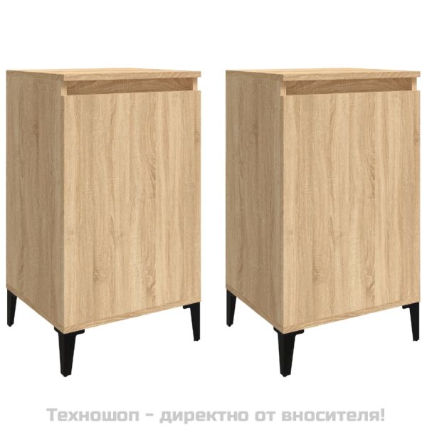 Нощни шкафчета, 2 бр, сонома дъб, 40x35x70 см, инженерно дърво