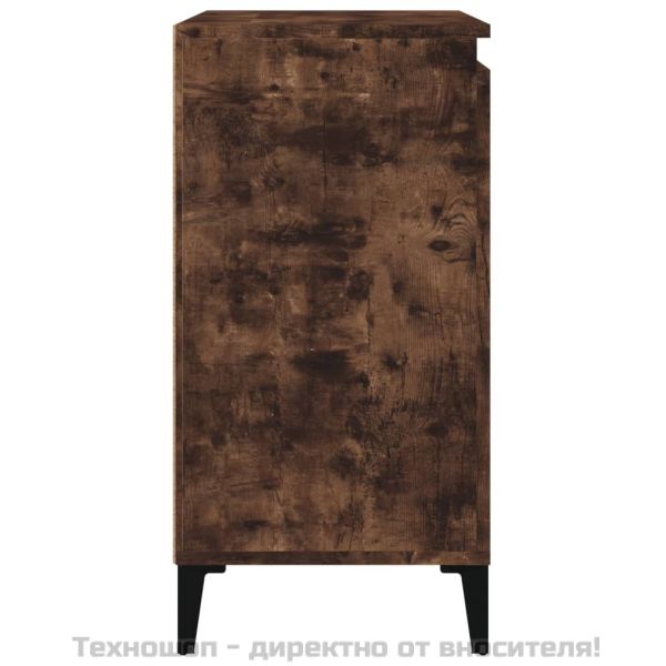 Нощни шкафчета 2 бр опушен дъб 40x35x70 см инженерно дърво