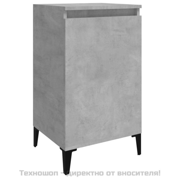 Нощно шкафче, бетонно сиво, 40x35x70 см, инженерно дърво