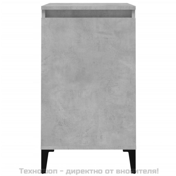 Нощно шкафче, бетонно сиво, 40x35x70 см, инженерно дърво