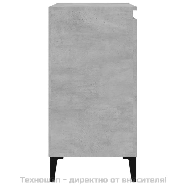 Нощно шкафче, бетонно сиво, 40x35x70 см, инженерно дърво