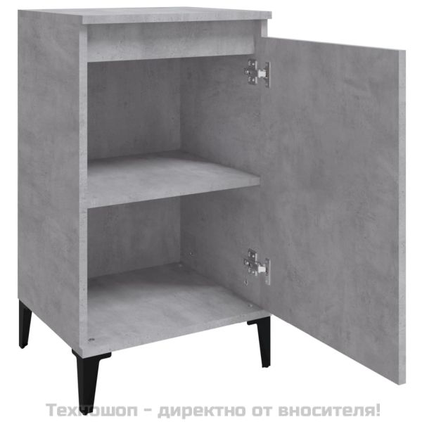 Нощни шкафчета, 2 бр, бетонно сиво, 40x35x70см, инженерно дърво