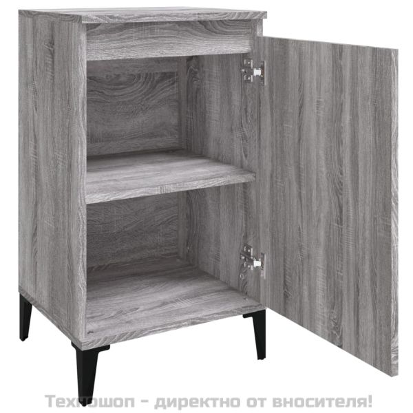 Нощно шкафче, сив сонома, 40x35x70 см, инженерно дърво