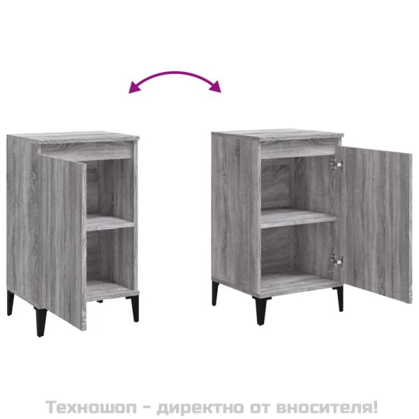 Нощно шкафче, сив сонома, 40x35x70 см, инженерно дърво