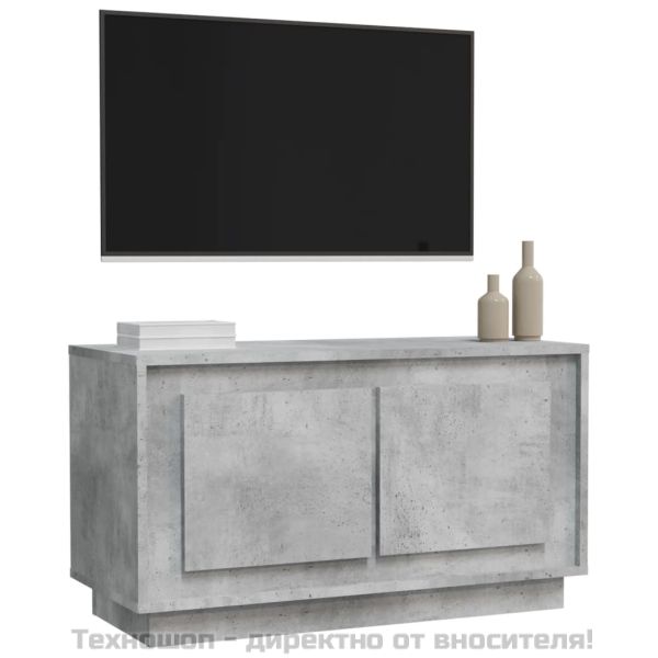 ТB шкаф, сив, 80x35x45 см, инженерно дърво