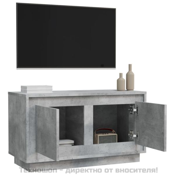 ТB шкаф, сив, 80x35x45 см, инженерно дърво