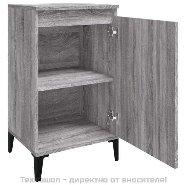 Нощни шкафчета, 2 бр, сив сонома, 40x35x70 см, инженерно дърво