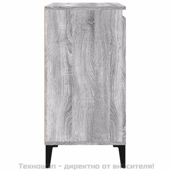 Нощни шкафчета, 2 бр, сив сонома, 40x35x70 см, инженерно дърво