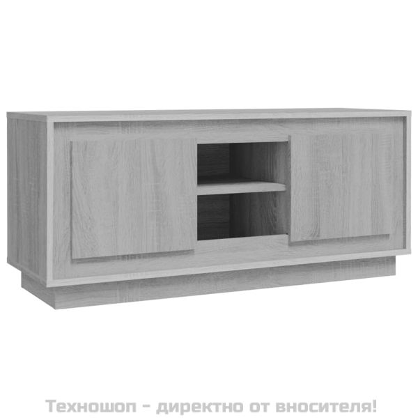 ТВ шкаф, сив сонома, 102x35x45 см, инженерно дърво
