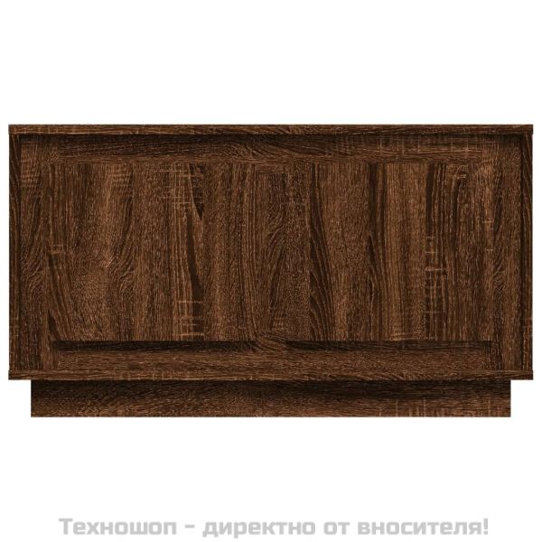 ТВ шкаф, кафяв дъб, 80x35x45 см, инженерно дърво
