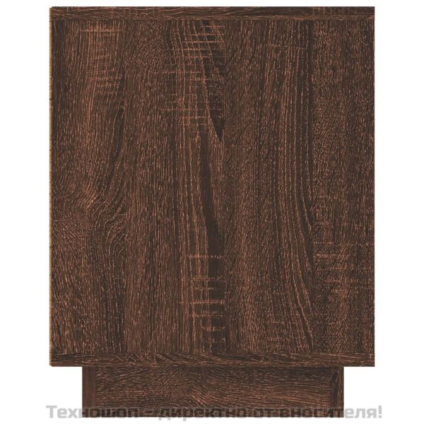 ТВ шкаф, кафяв дъб, 80x35x45 см, инженерно дърво