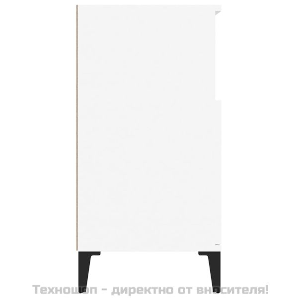 Сайдборд, бял, 60x35x70 см, инженерно дърво