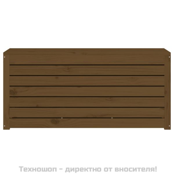 Градинска кутия, меденокафява, 101x50,5x46,5 см, бор масив