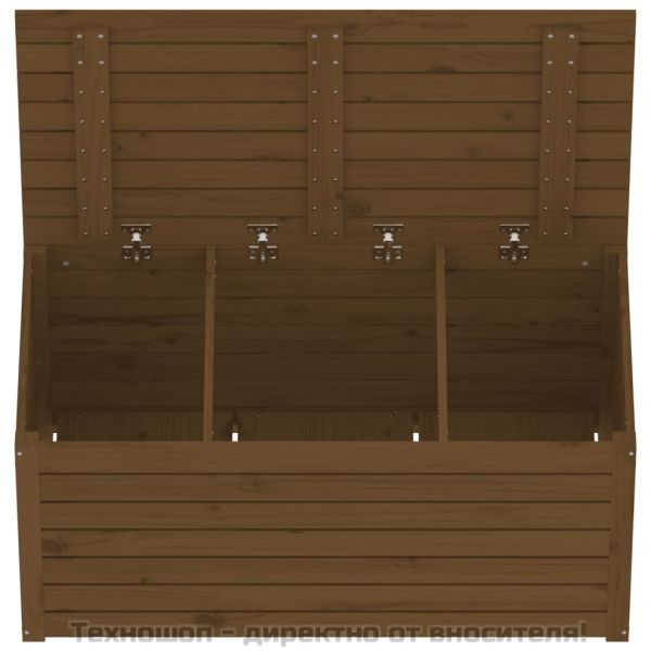 Градинска кутия, меденокафява, 101x50,5x46,5 см, бор масив