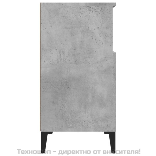 Сайдборд, бетонно сив, 60x35x70 см, инженерно дърво