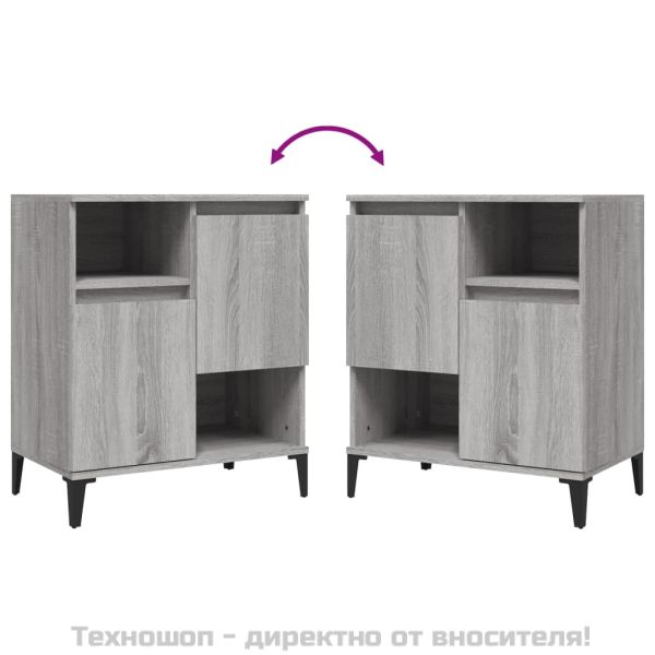 Сайдборд, сив сонома, 60x35x70 см, инженерно дърво
