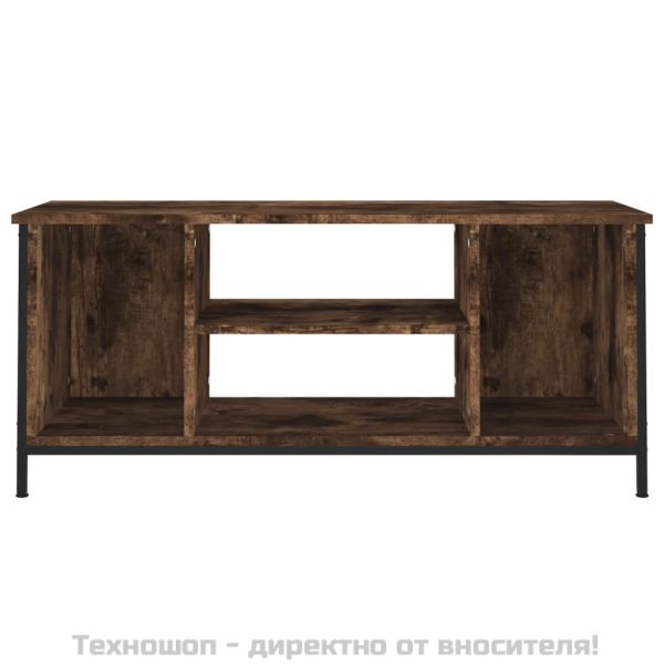 ТВ шкаф, oпушен дъб, 102x35x45 см, инженерно дърво