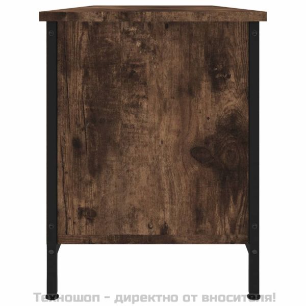 ТВ шкаф, oпушен дъб, 102x35x45 см, инженерно дърво