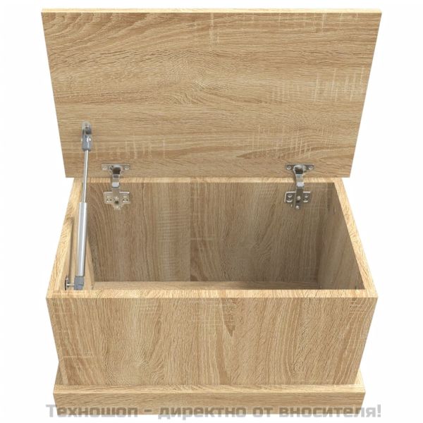 Кутия за съхранение, дъб сонома, 50x30x28 см, инженерно дърво