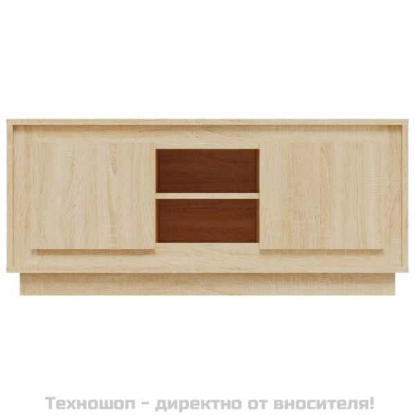 ТВ шкаф, бетонно сиво, 102x35x45 см, инженерно дърво
