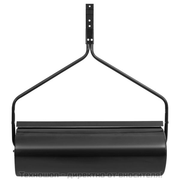 Градински валяк за трева с бутане, черен, 63 л, желязо