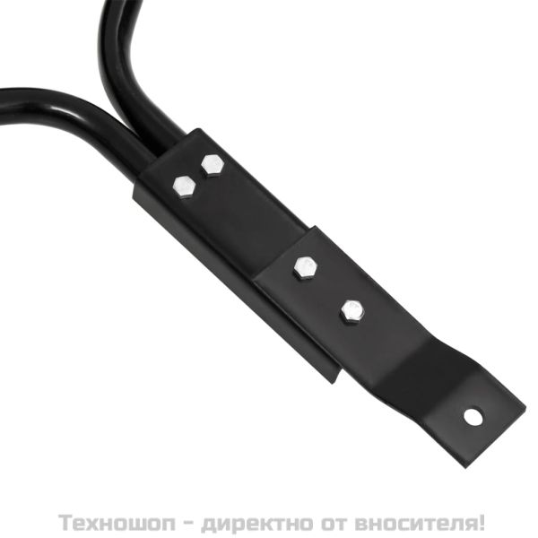 Градински валяк за трева с бутане, черен, 63 л, желязо