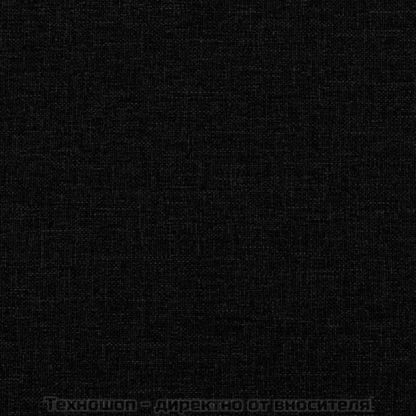 Разтегателен диван с поставки за чаши, черен, плат