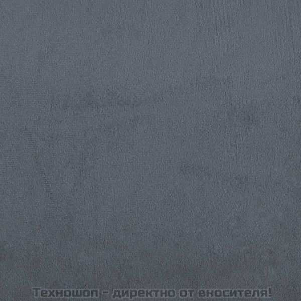 Разтегателно канапе с подлакътници, тъмносиво, кадифе