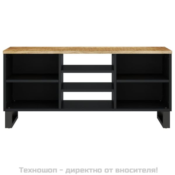 ТВ шкаф, 100x33x46 см, масивно мангово и инженерно дърво