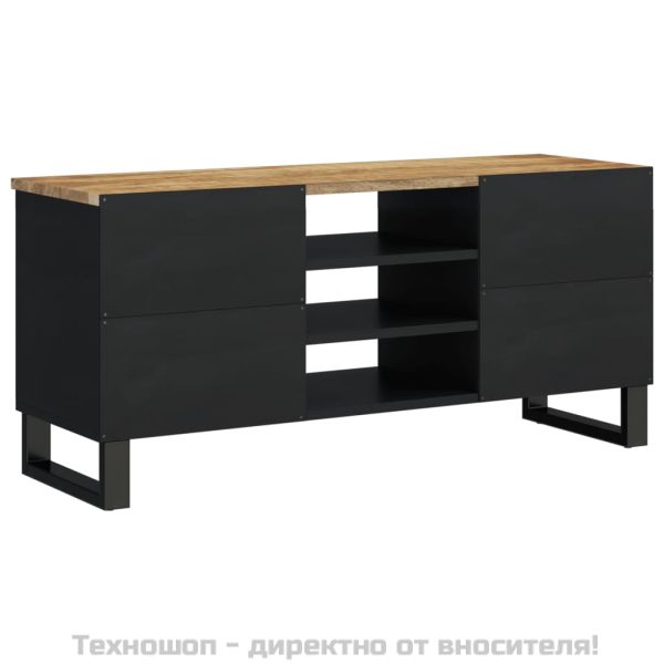 ТВ шкаф, 100x33x46 см, масивно мангово и инженерно дърво