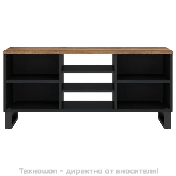 ТВ шкаф, 100x33x46 см, масивно мангово и инженерно дърво