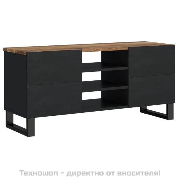 ТВ шкаф, 100x33x46 см, масивно мангово и инженерно дърво