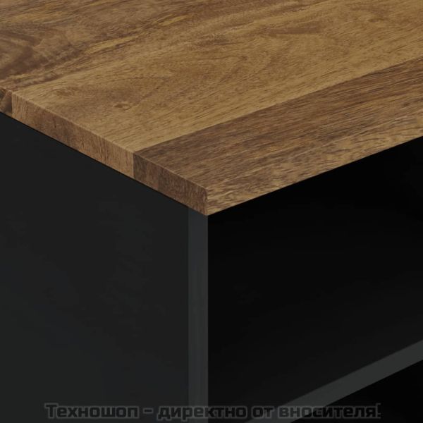 ТВ шкаф, 100x33x46 см, масивно мангово и инженерно дърво