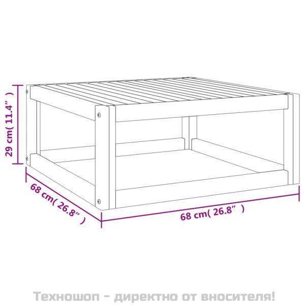 Градински комплект дивани с възглавници от 2 части акация масив